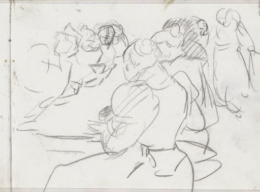 Women at a table, possibly coffee sellers