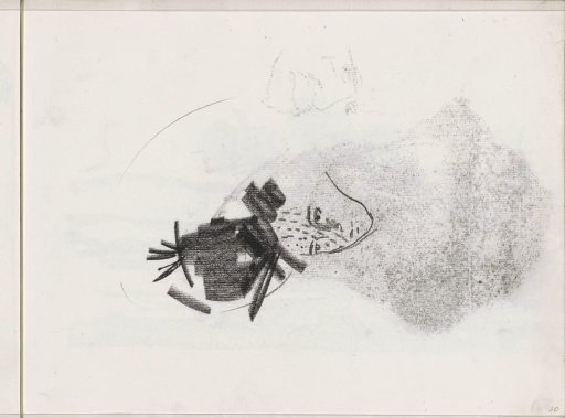 Woman's head with a hat and veil