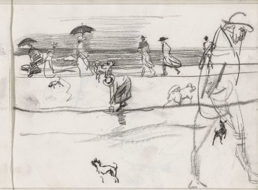 Figures on the beach