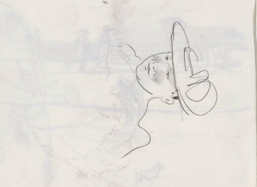 Woman's head with a hat