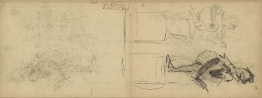 Two studies of a guitarist