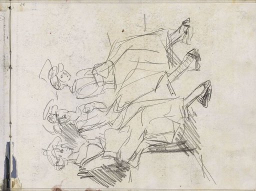 Three seated women, possibly outdoors