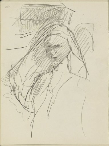 Standing woman with a headscarf