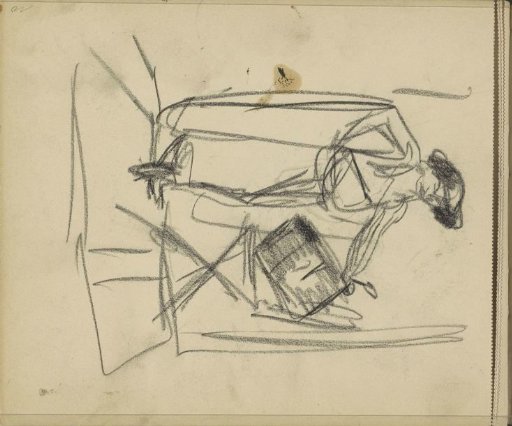 Standing woman next to a chair
