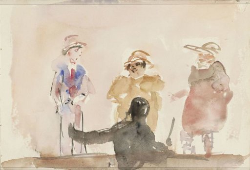 Three artists on stage