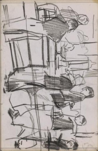 Figures, possibly at a bar or counter