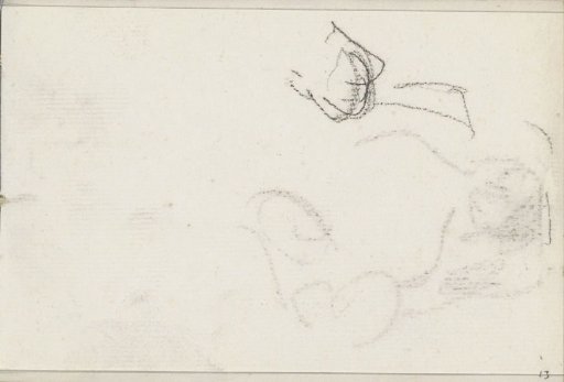 Figure study, possibly a woman's head
