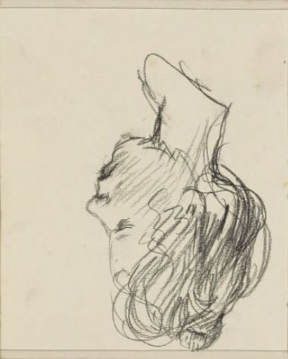 Woman's head, in profile
