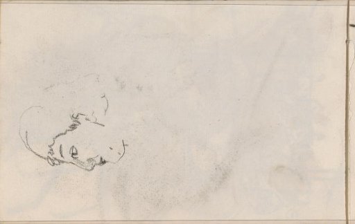 Face of a woman, in profile