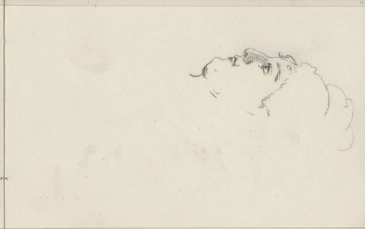 Woman's head, in profile