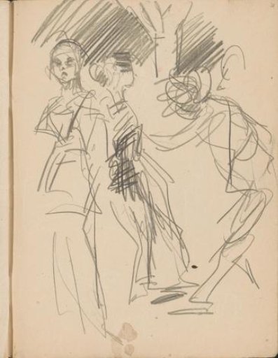 Three figures, possibly women