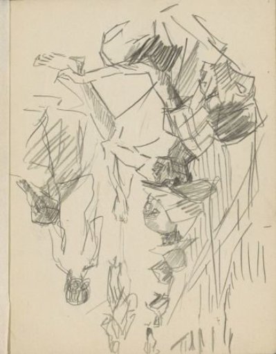 Sitting and standing figures