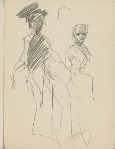 Two standing women
