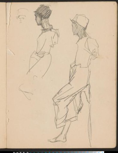 Studies of a leaning man