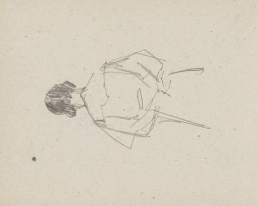 Standing woman, seen from the back