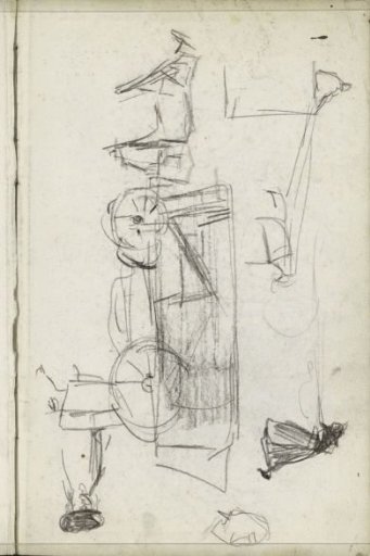 Figure studies and a horse and carriage