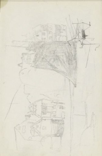 Buildings and flagpoles