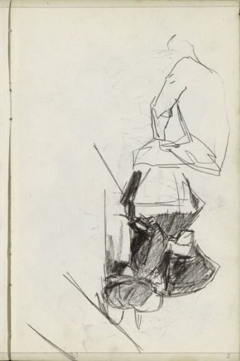 Seated man and a seated girl