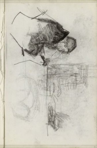 Seated man, in profile