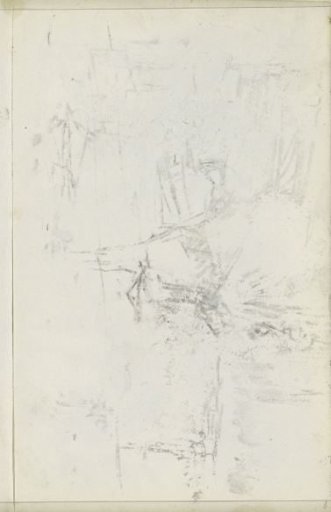 Impression of the chalk drawing on leaf 5 verso