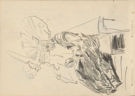Seated woman with a headdress