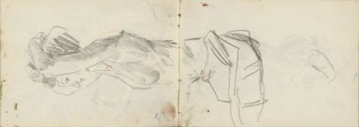 Seated woman with bare upper body