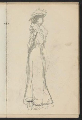 Standing Woman with a Hat, in Profile