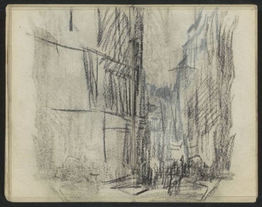 Figures in the Street, Possibly in Paris