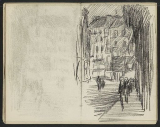 Figures in the Street, Possibly in Paris