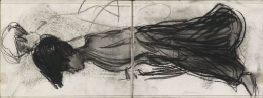 Two studies of a woman with a hat, in profile