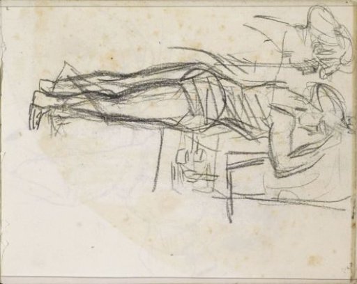 Two Standing Women, in Profile