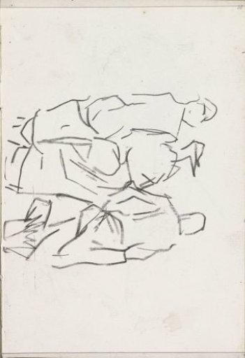 Three women, seen from behind