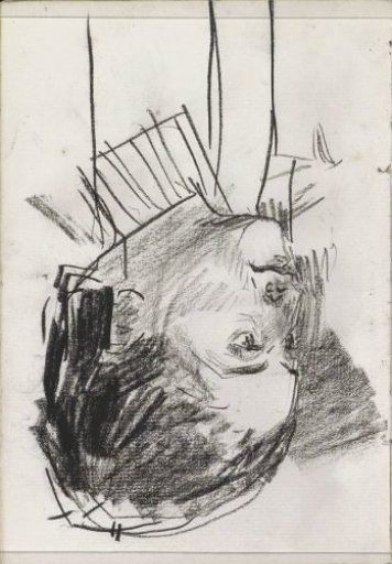 Woman's head, in profile