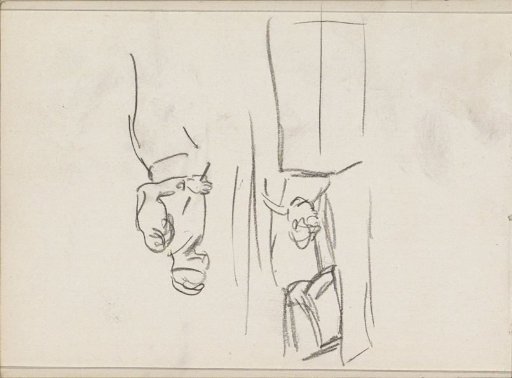 Two figures, possibly a woman and a man