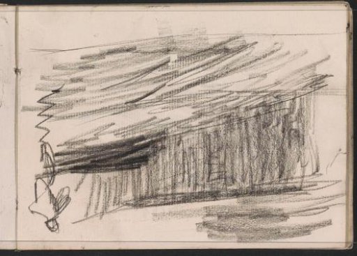 Standing figure, possibly for a building