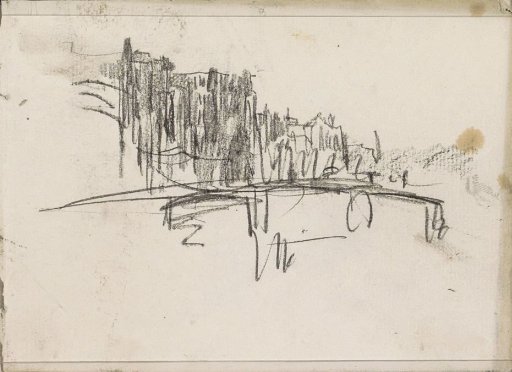 View of a Canal with Bridge, Possibly the Prinsengracht in Amsterdam