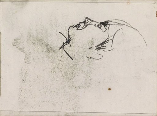 Woman's head, in profile