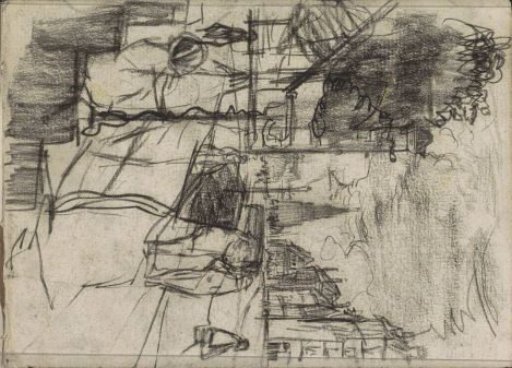 City view with figures, possibly in Amsterdam