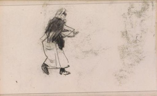 Walking Woman, in Profile