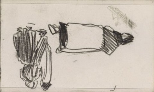 Three standing figures, possibly women