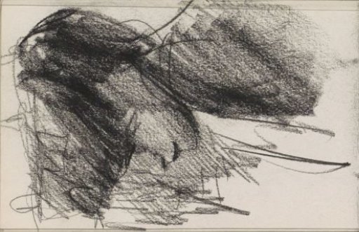 Woman with a hat, in profile