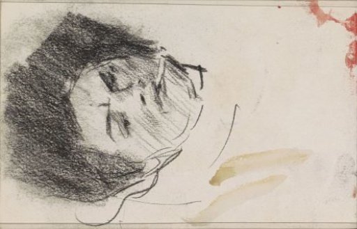 Woman's head with a cigarette