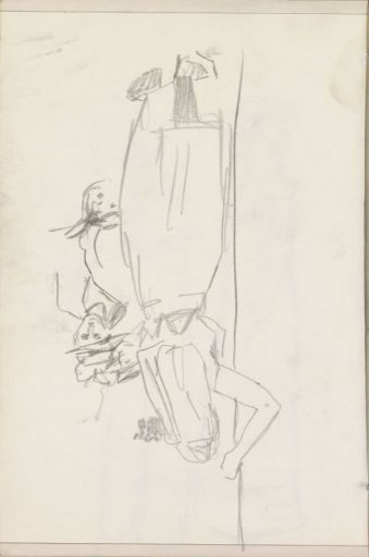 Standing woman, seen from the back