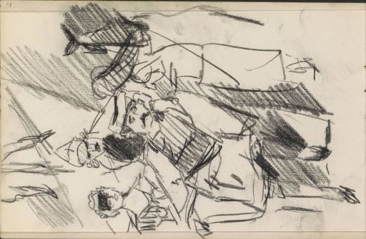 Group of costumed figures, possibly circus artists