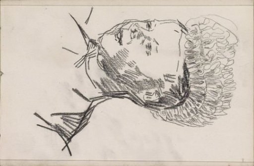 Head of a maid with a cap