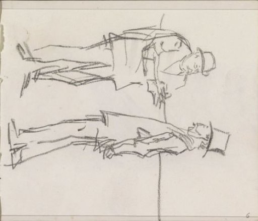 Two standing men, facing each other