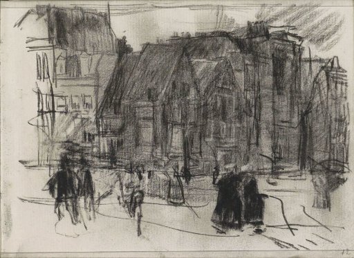 City view with figures