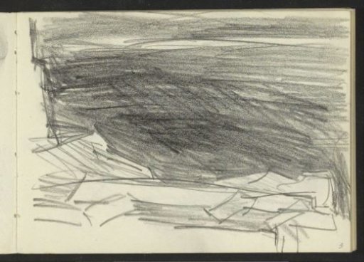 Study, possibly of a theater curtain and a scaffold