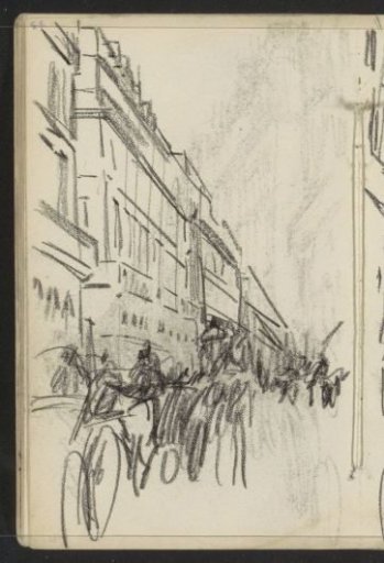 Carriages on the street in Paris
