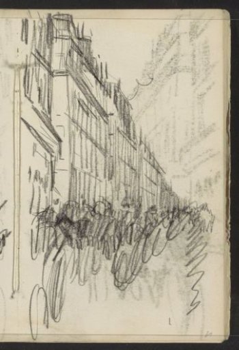 Carriages on the street in Paris